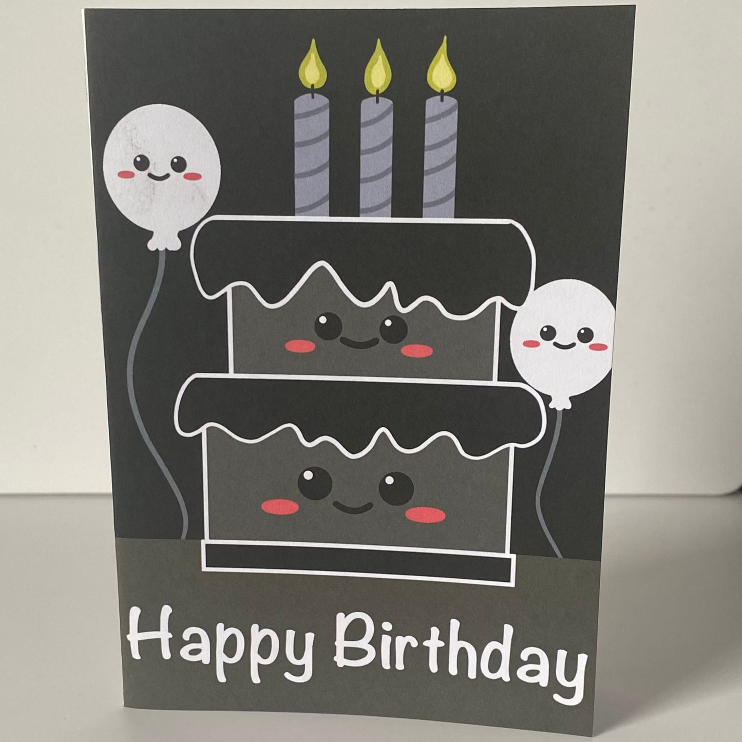 Kawaii Birthday Cake Card