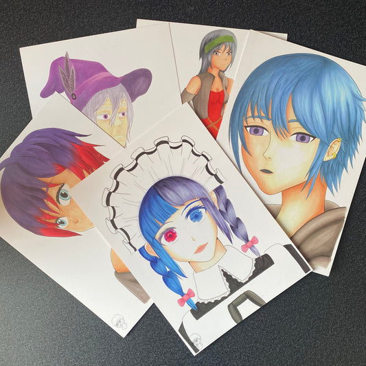 5 Pack Character Prints