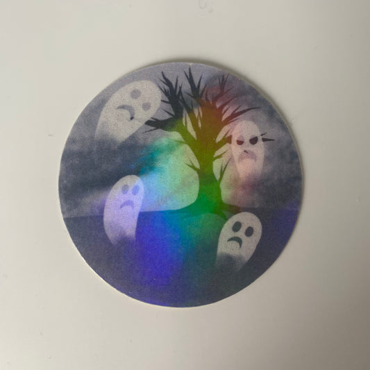 Halloween scene sticker