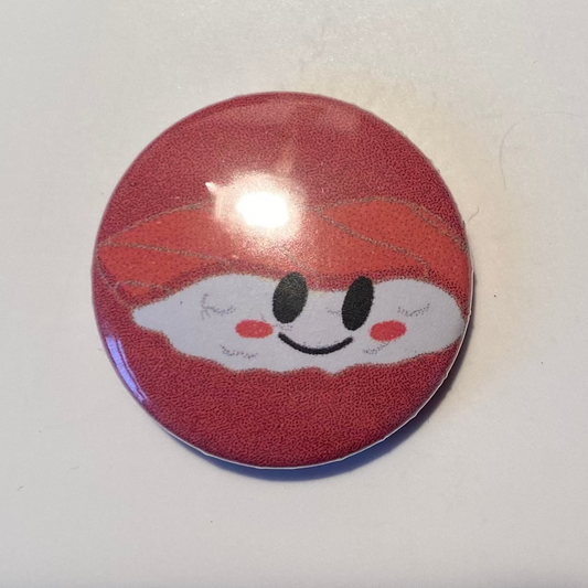 Salmon Sushi 25mm Badge